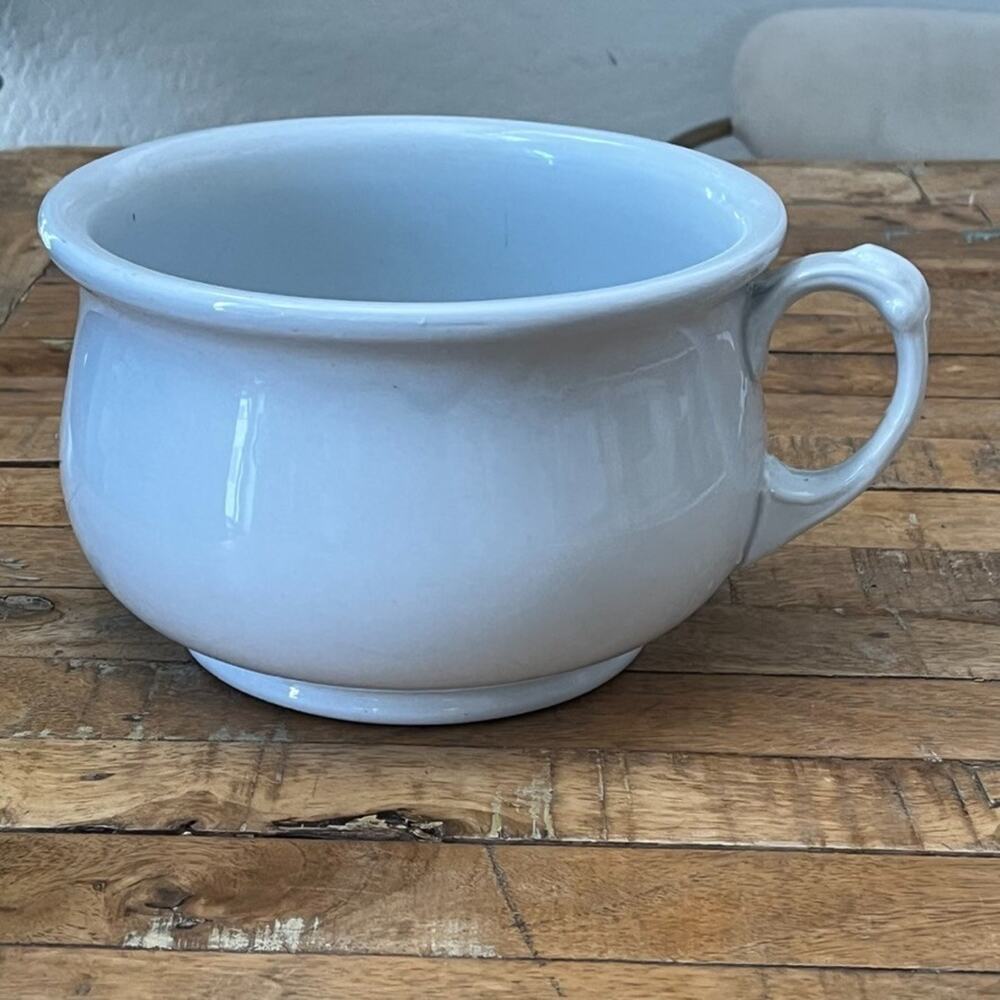 Antique Alfred Meakin White Ironstone Chamber Pot 8.5 in England